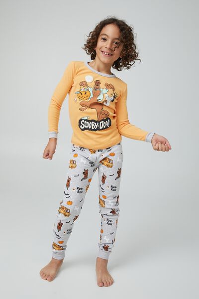 Nate Long Sleeve Pyjama Set Licensed, LCN WB PAPAYA/SCOOBY DOO SNACKS
