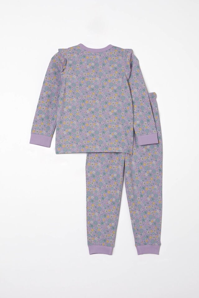 Ava Long Sleeve Pyjama Set, LILAC DROP/MIMI FLORAL