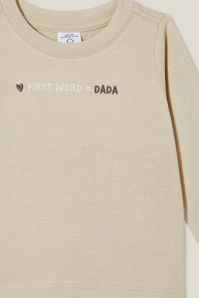 Camiseta - Jamie Long Sleeve Tee, RAINY DAY/FIRST WORD DADA