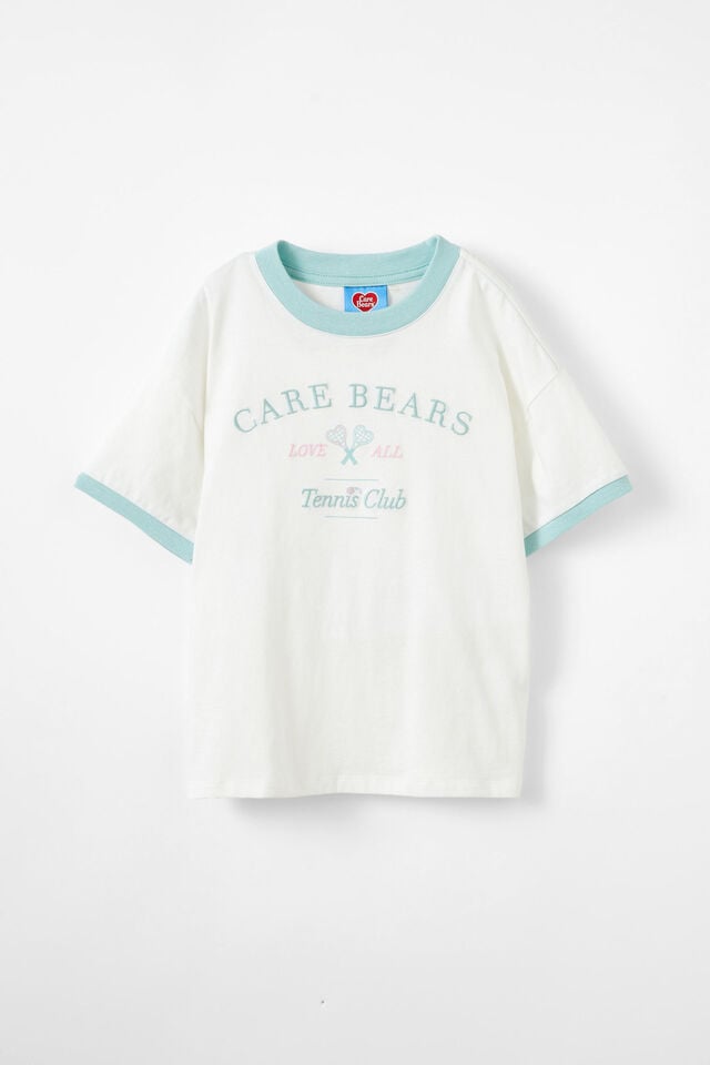 Care Bears Drop Shoulder Short Sleeve Tee, LCN CLC CARE BEARS TENNIS/VANILLA