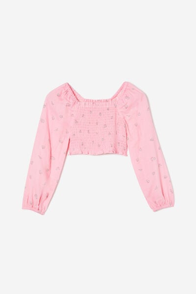 Lila Long Sleeve Top, BLUSH PINK/MANDY MIMI FLORAL