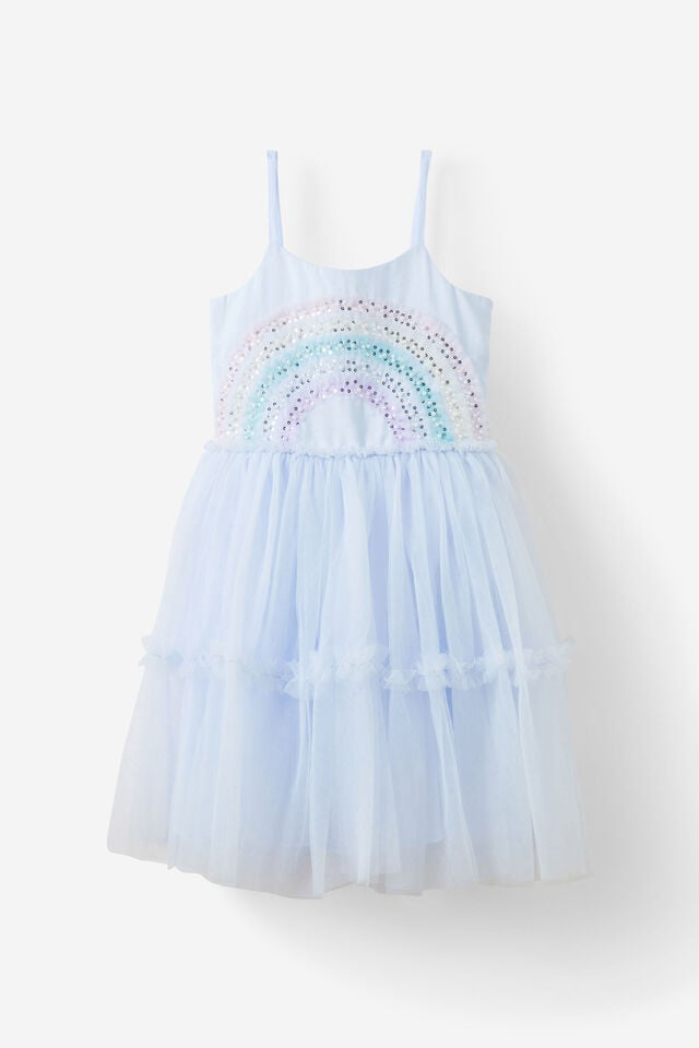 Isabella Dress Up Dress, MORNING BLUE/RAINBOW