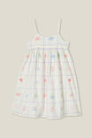 Eloise Sleeveless Dress, VANILLA/SUMMER EMBROIDERY - alternate image 1