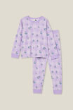 Serena Long Sleeve Pyjama Set, PALE VIOLET/AVA DITSY GINGHAM - alternate image 1