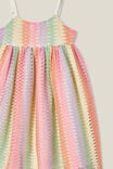 Eloise Sleeveless Dress, RAINBOW STRIPE - alternate image 2