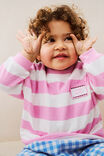 Tyla Knit Sweatshirt, STRAWBERRY MILK/VANILLA STRIPE - example image 2