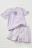 VINTAGE LILAC/BUTTERFLY GINGHAM