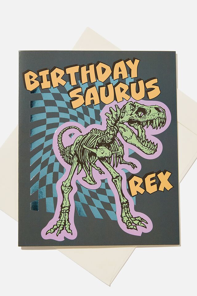 Birthday Gift Card, BIRTHDAY SAURUS REX