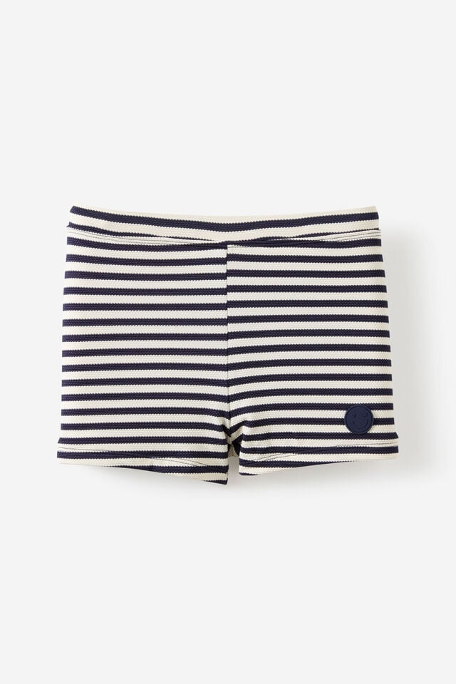 Billy Boyleg Swim Trunk, VANILLA/SQUID INK