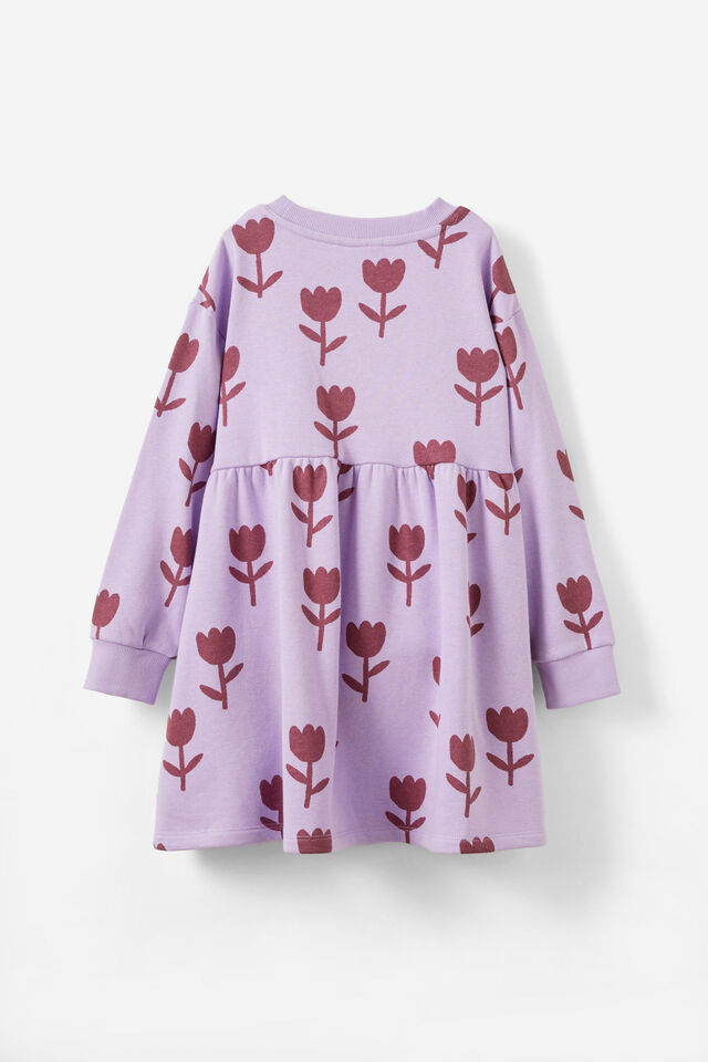 Tessa Fleece Dress, LILAC DROP/TULIPS