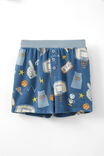 Damon Short Sleeve Pyjama Set, PETTY BLUE/ BASKETBALL ELEMENTS - alternate image 4