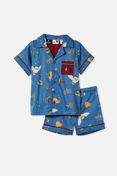 Pete Short Sleeve Pyjama Set Licensed, LCN WB HARRY POTTER/PETTY BLUE