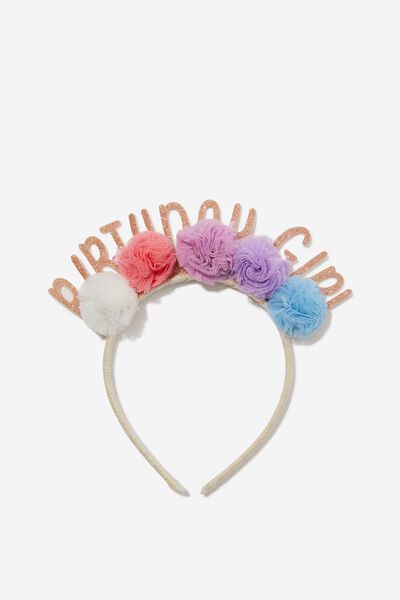 Birthday Headband, PINK/PURPLE BIRTHDAY GIRL
