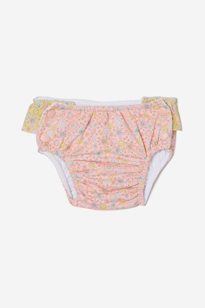 Calcinha Moda Praia - Steph Swim Nappy, CORAL DREAMS/MIMI DITSY