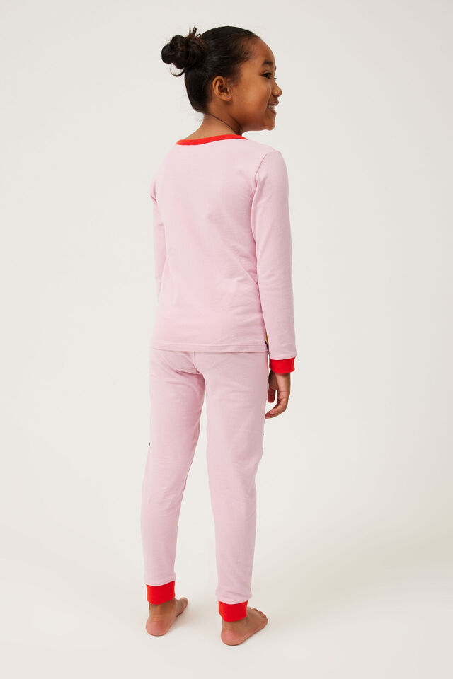 Disney Florence Long Sleeve Pyjama Set, LCN DIS MARSHMALLOW PINK/MICKEY & MINNIE LOVE