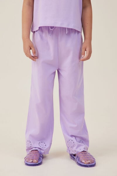 Piper Broderie Pant, LILAC DROP