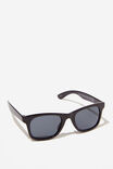 Kids Noah Square Sunglasses, BLACK/SMOKEY - alternate image 2