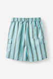 Landon Cargo Short, BARBER BLUE/SWAG GREEN STRIPE - alternate image 3