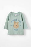 Jamie Long Sleeve Graphic Print Tee - License, LCN DIS STONE GREEN/WINNIE THE POOH - alternate image 1