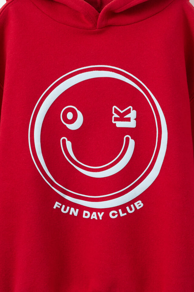 Sammy Oversize Hoodie, HERITAGE RED/ICE BLUE/FUN DAY CLUB