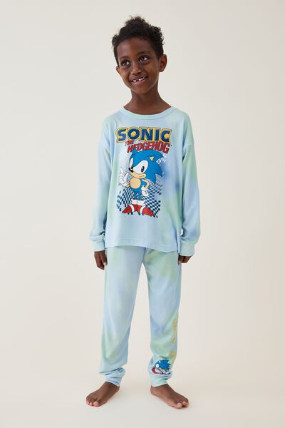 Chuck Long Sleeve Pyjama Set Licensed, LCN SONIC SKY HAZE/SONIC THE HEDGEHOG