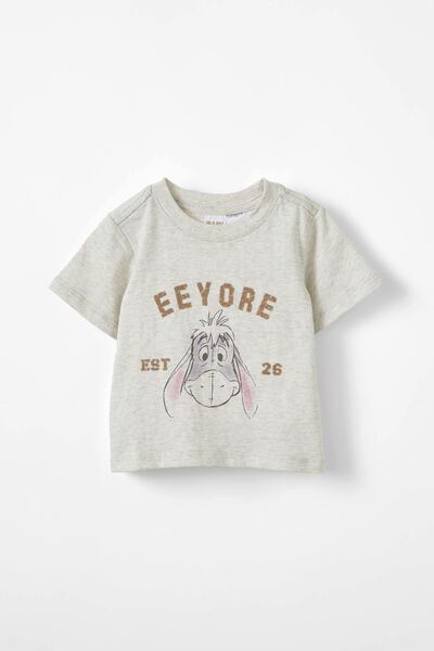 Jamie Short Sleeve Graphic Print Tee - License, LCN DIS OATMEAL MARLE/EEYORE