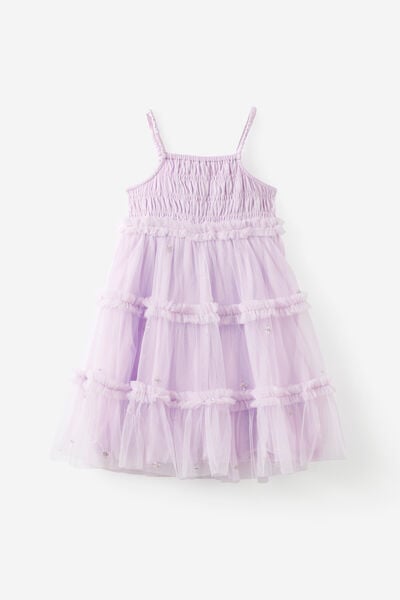 Embellished Dress Up Dress, VINTAGE LILAC