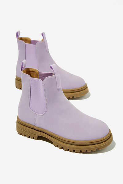Pull On Gusset Boot, LILAC DROP