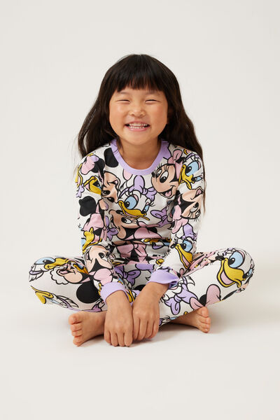 Florence Long Sleeve Pyjama Set Licensed, LCN DIS VANILLA/MINNIE & FRIENDS