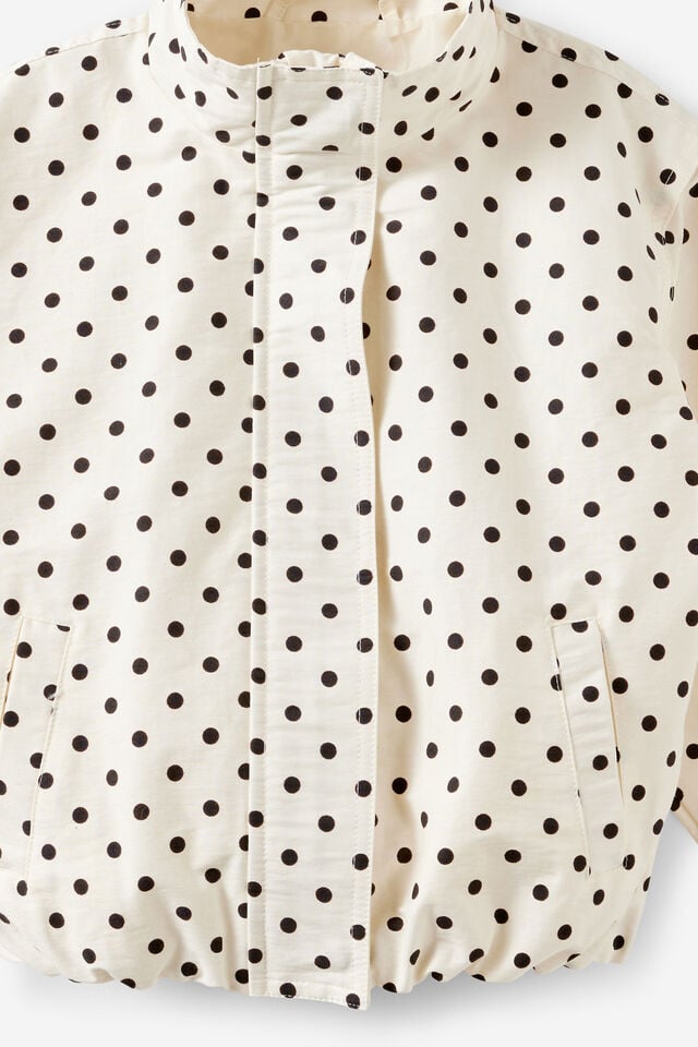 Funnel Neck Jacket, VANILLA/SPOT
