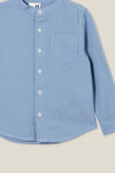 Grandpa Collar Prep Shirt, DUSTY BLUE - alternate image 2