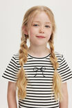 Raya Rib Baby Tee, BLACK /VANILLA BOW - alternate image 4