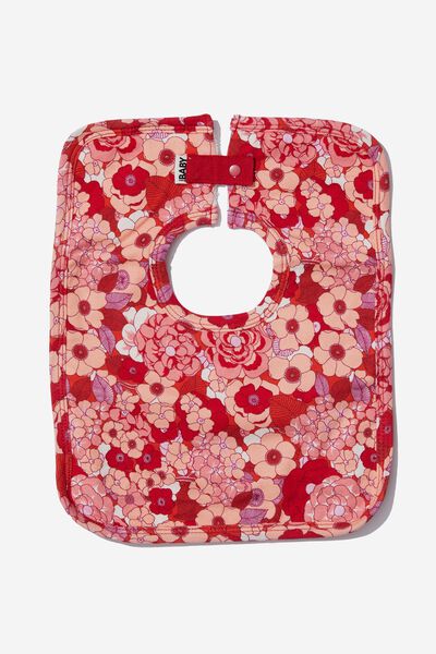 The Square Bib, VANILLA/LUCKY RED NEW YORK FLORAL