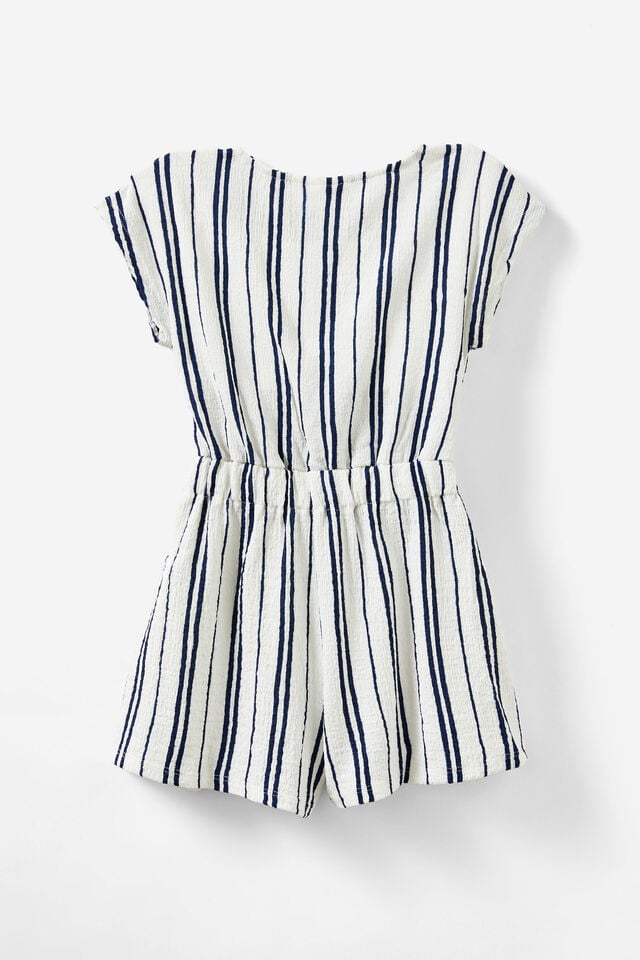 Hallie Tie Front Playsuit, IN THE NAVY/STRIPE