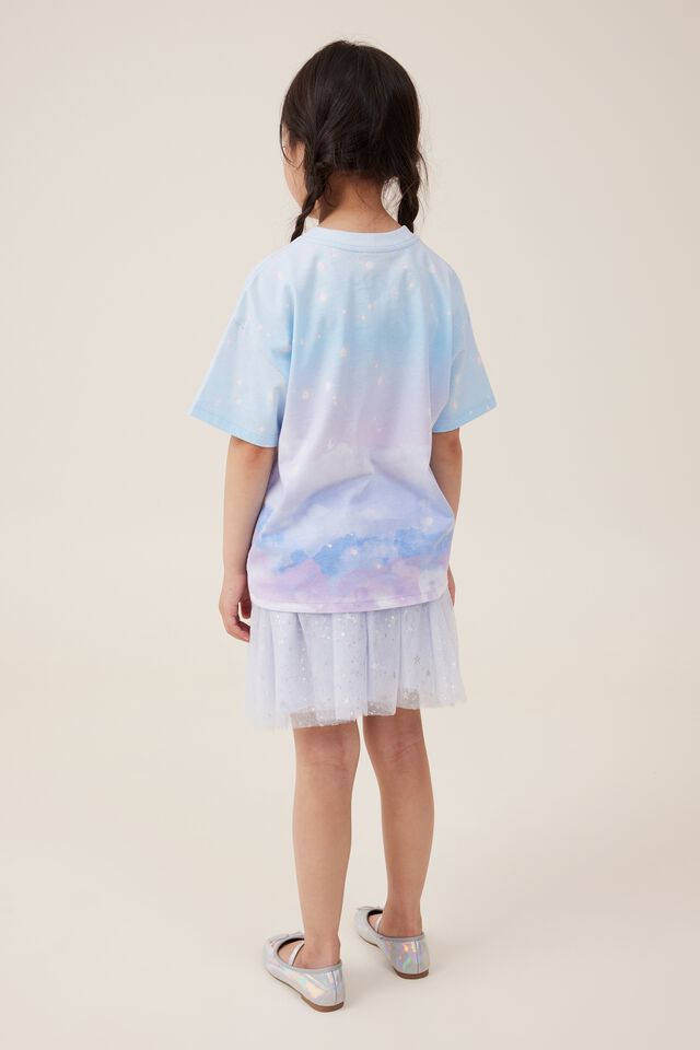 Zella Seamless T-Shirt Kids' L (10/12) Teal Dolphin Melange Space Dye  Dolman S/S
