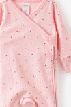 Organic Cross Over Zip All In One, POP PINK MARLE/SPOT - example image 2