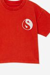 Stevie Boxy Short Sleeve Tee, FLAME RED/FIND THE HAPPY - alternate image 2