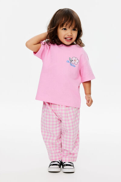 Issy Summer Pant, STRAWBERRY MILK CHECK
