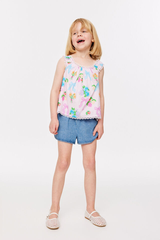 Gigi Woven Short, LIGHT WASH