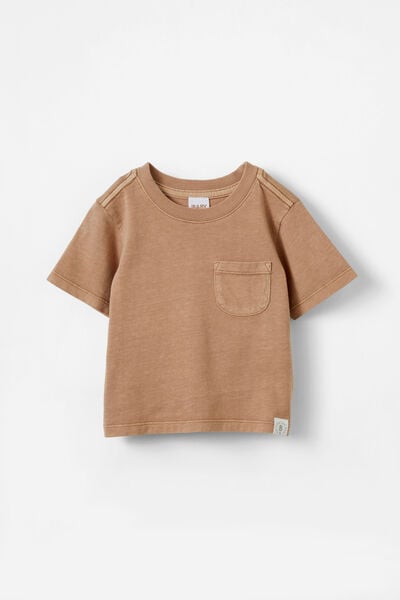 Camiseta - Jamie Short Sleeve Tee, TAUPY BROWN WASH