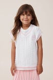Selena Tennis Vest, WHITE/BLUSH PINK - alternate image 1