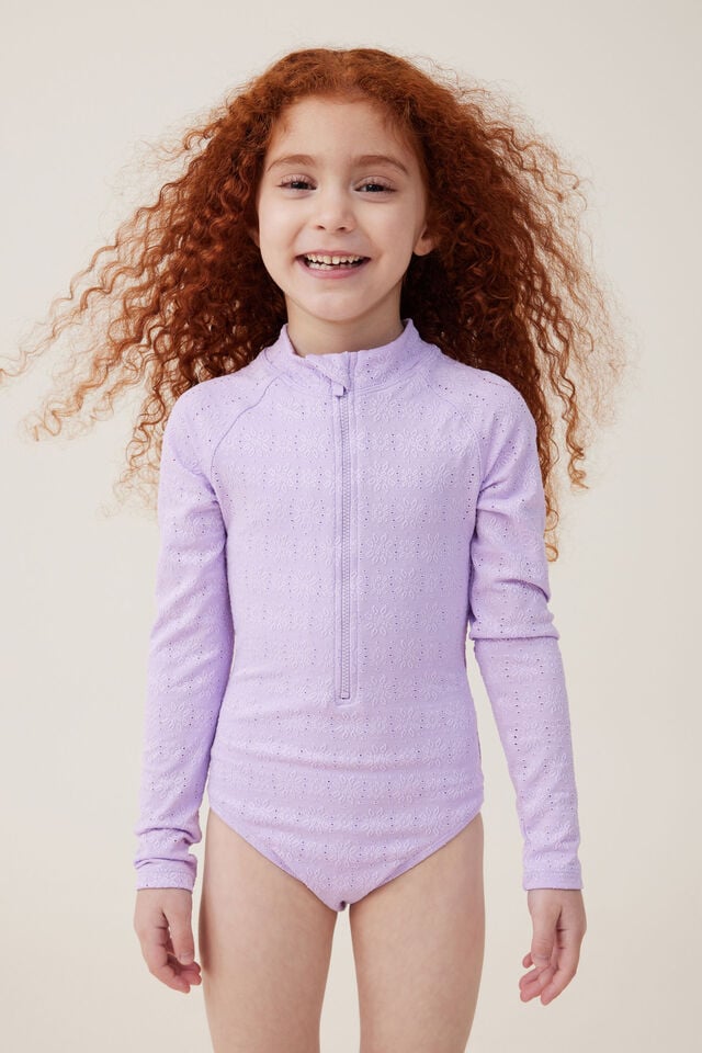 Lydia One Piece, LILAC DROP BRODERIE