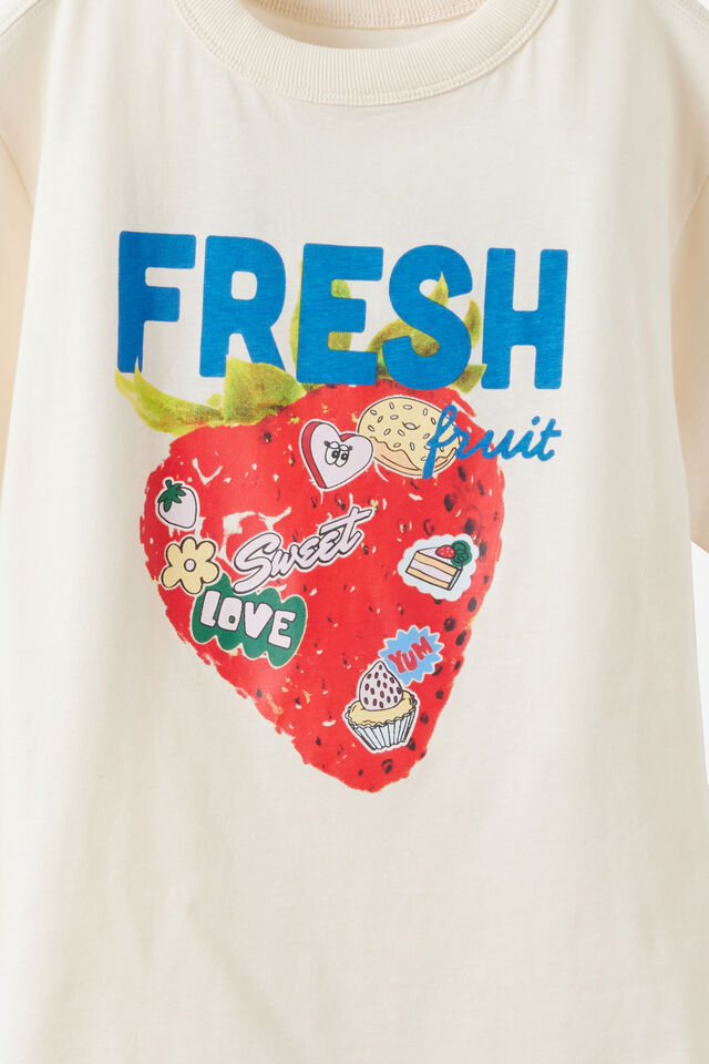 Essential Short Sleeve Graphic Tee, DARK VANILLA/FRESH FRUIT