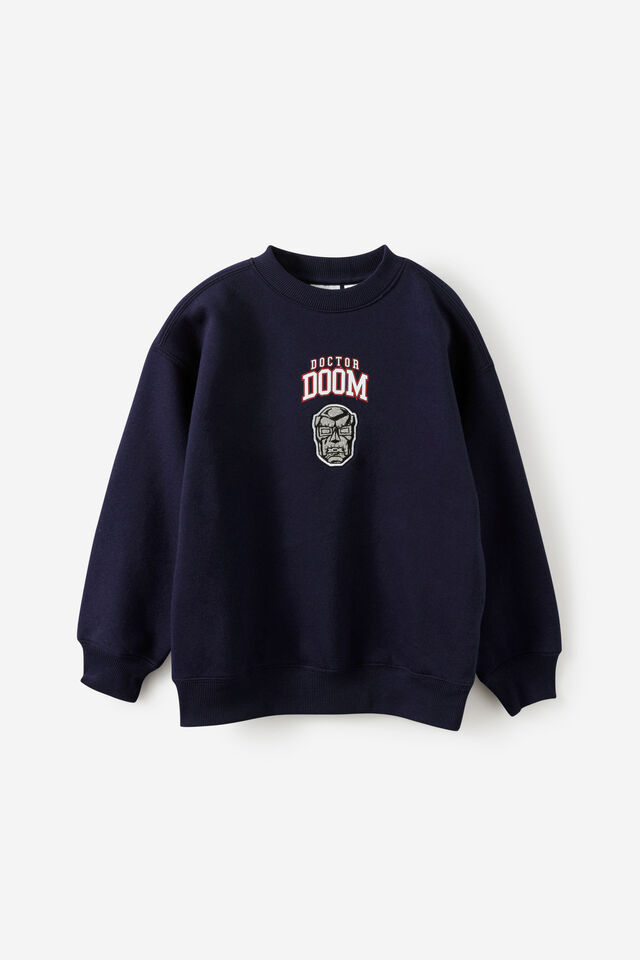Dr Doom Marvel Oversized Crew, LCN MAR SQUID INK/DR DOOM