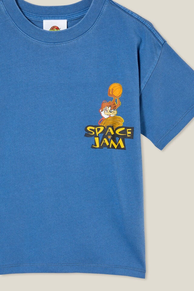 Camiseta - Space Jam License Drop Shoulder Short Sleeve Tee, LCN WB PETTY BLUE/SPACE JAM