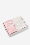 Organic 2Pk Singlet Bubbysuit, POP PINK/BEARS - example image 1