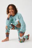 Winston Long Sleeve Pyjama Set, RUSTY AQUA/DINO VOLCANOES - alternate image 1