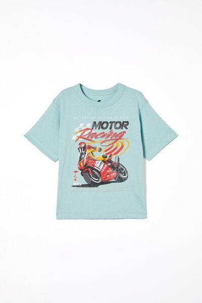 Jonny Short Sleeve Print Tee, BARBER BLUE/MOTOR RACING