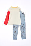 Mickey Mouse Chuck Long Sleeve Pyjama Set, LCN DIS DUSTY BLUE/MICKEY BFF - alternate image 3