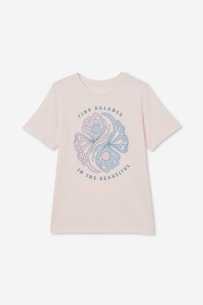 Penny Short Sleeve Tee, CRYSTAL PINK/FIND BALANCE IN THE BEAUTIFUL